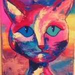 "Pop Art Cat" 30 x 40 cm