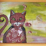 Herbstkatze 2 / 30 x 40 cm